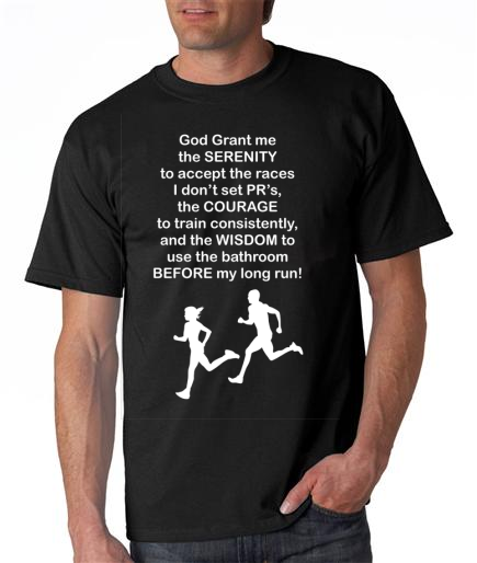 Running - Runners Serenity Prayer Cotton Shirt Black
